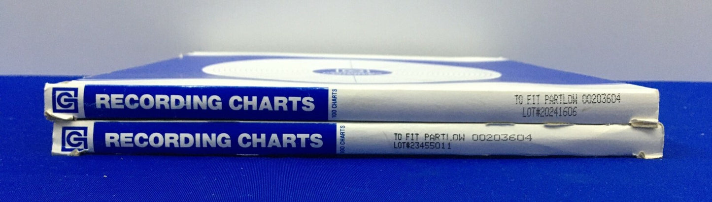 1 LOT QTY OF 2 - GRAPHIC CONTROLS / PARTLOW PW 00203604 CIRCULAR CHARTS