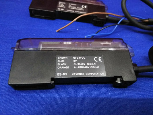 1 LOT QTY OF 2 - KEYENCE ES-M1 PROXIMITY SWITCH AMPLIFIER