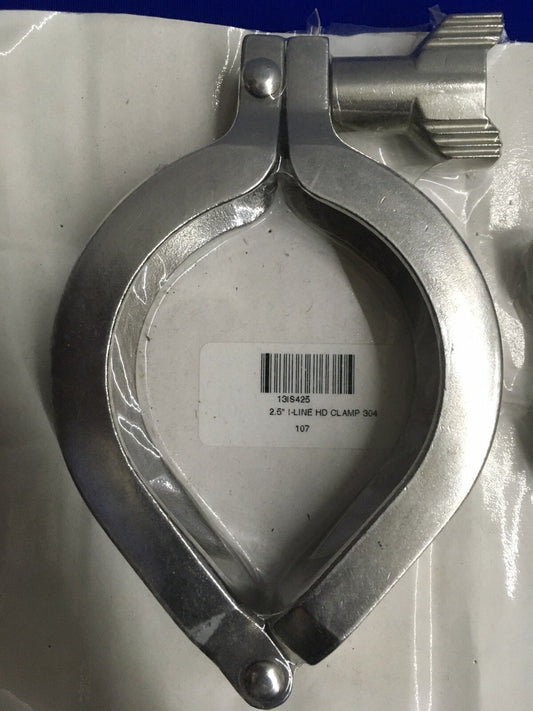 1 LOT OF 2 - 13IS425 / 13IS42.5 2.5" I-LINE HD CLAMP 304 107