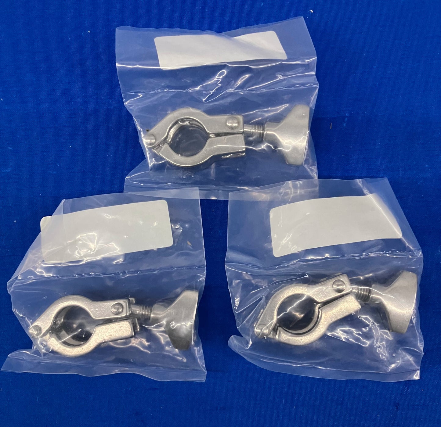 ANDRON STAINLESS WING NUT QUICK CLAMP .5'' &.75'' TUBE AC13HH4075 LOT OF 3