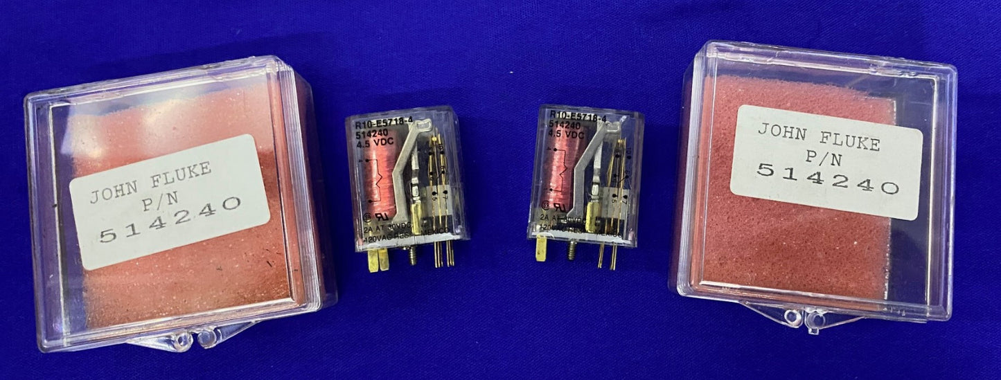 JOHN FLUKE 514240 / R10-E5718-4 RELAY 4.5VDC - 1 LOT QTY 2