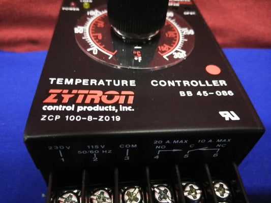 ZYTRON BB 45-086 ZCP 100-8-Z019 TEMPERATURE CONTROLLER