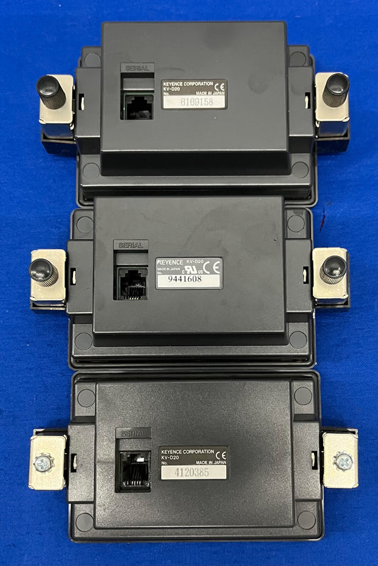 KEYENCE CORP KV-D20 OPERATOR INTERFACE PANEL 4 LINE - PARTS/REPAIR - 1 LOT QTY 3