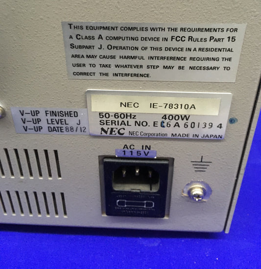 NEC IE-78310A IN CIRCUIT EMULATOR 8/16-BIT SINGLE-CHIP CMOS MICROCOMPUTER PARTS