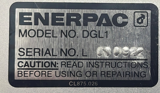 ENERPAC DGL1 / DGL-1 DIGITAL PRESSURE GAUGE 10,000 PSI - FOR PARTS/REPAIR