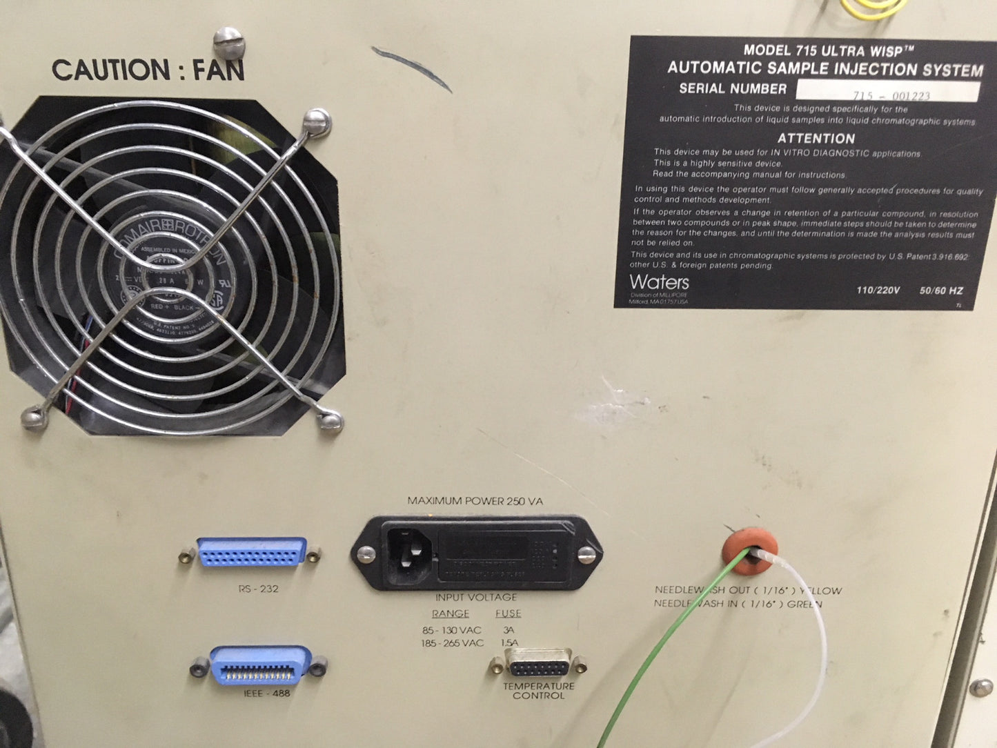 PROCESADOR DE SISTEMA DE INYECCIÓN DE MUESTRAS AUTOMÁTICO WATERS 715 ULTRA WISP - PIEZAS/REPARACIÓN