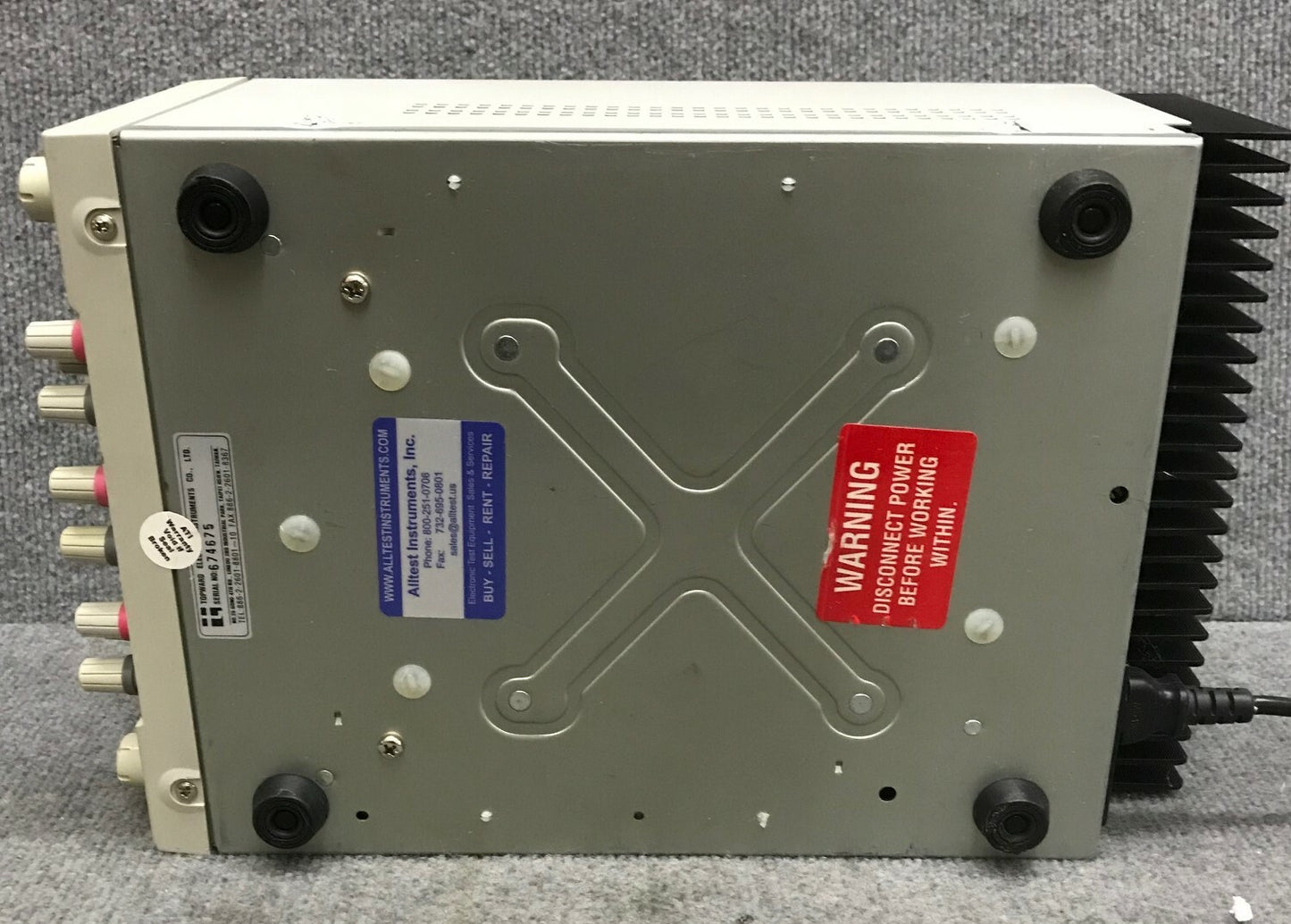 TOPWARD 6306A DC 6 AMP DUAL TRACKING DC-NETZTEIL 115 V 1 PH 60 Hz 8 A