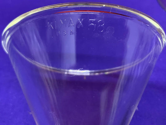 1 Lot Qty of 4 - Kimax 58 Glass Filling Funnel 58 Degree Angle Short Stem