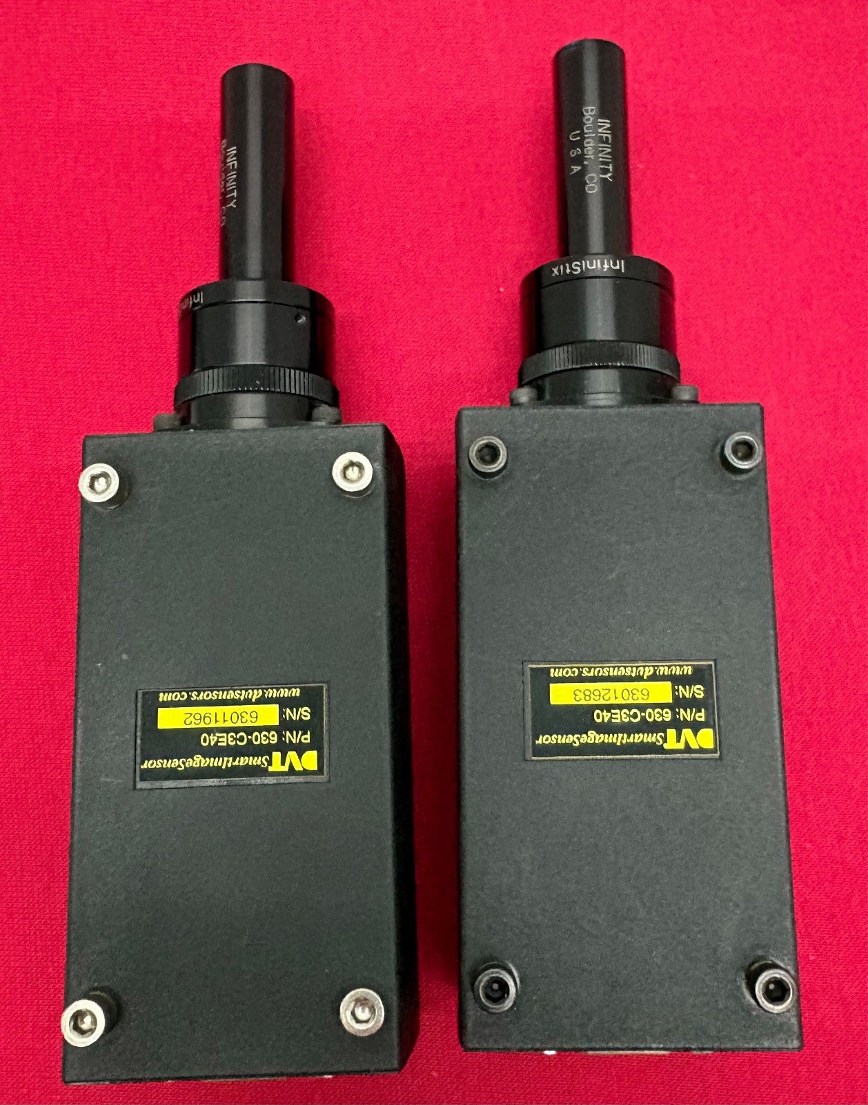 DVT SMARTIMAGE SENSOR SERIES 600 630-C3E40 w/ INFINITY 68mm/0.66x - 1 LOT QTY 2