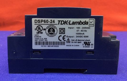 TDK-LAMBDA DSP60-24 / DSP 60-24 / DSP60 SERIES DIN RAIL POWER