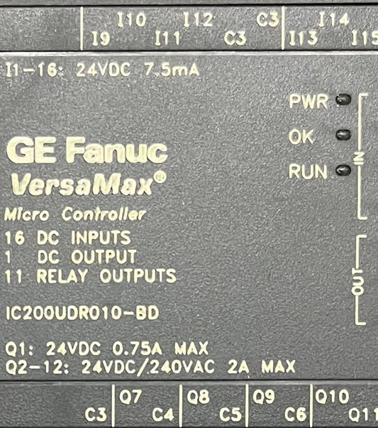 GE FANUC VERAMAX ® IC200UDR010-BD MICRO CONTROLLER 24VDC