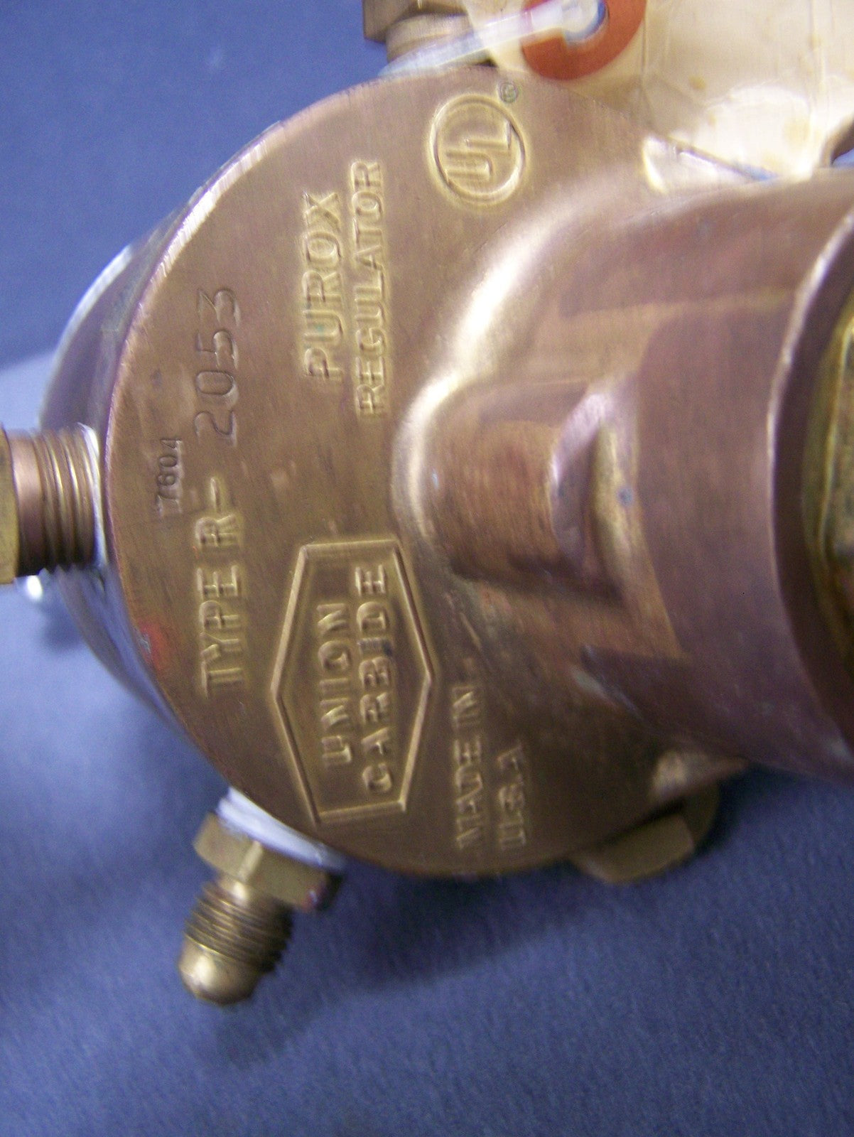 UNION CARBIDEL PUROX TYPE-R BRASS GAS REGULATOR WELDING PRODUCT