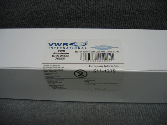 VWR USA # 25433-085,EU# 611-137 VWR® VWR® Disposable Aluminum Crinkle Dish & Tab