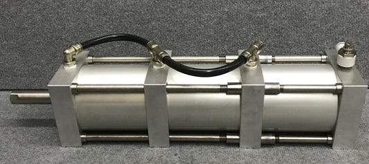TRIPLE STACK 3 STAGE RAM TIE ROD PNEUMATIC CYLINDER 619/COMP 4.5" (114.3MM) BORE