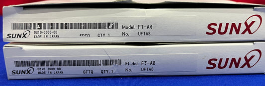 1 LOT OF QTY 2 - SUNX FT-A8 UFTA8 FIBER OPTIC SENSOR