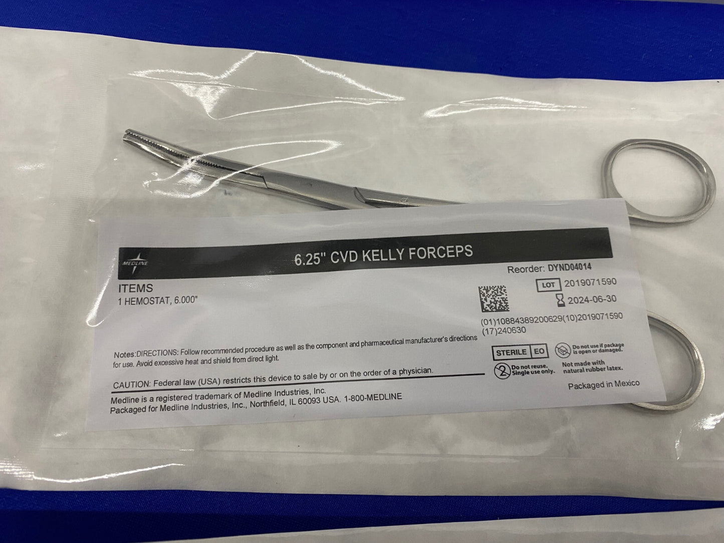 MEDLINE INDUSTRIES DYND040146.25" CVD KELLY 鉗子 - 1 ロット数量 10