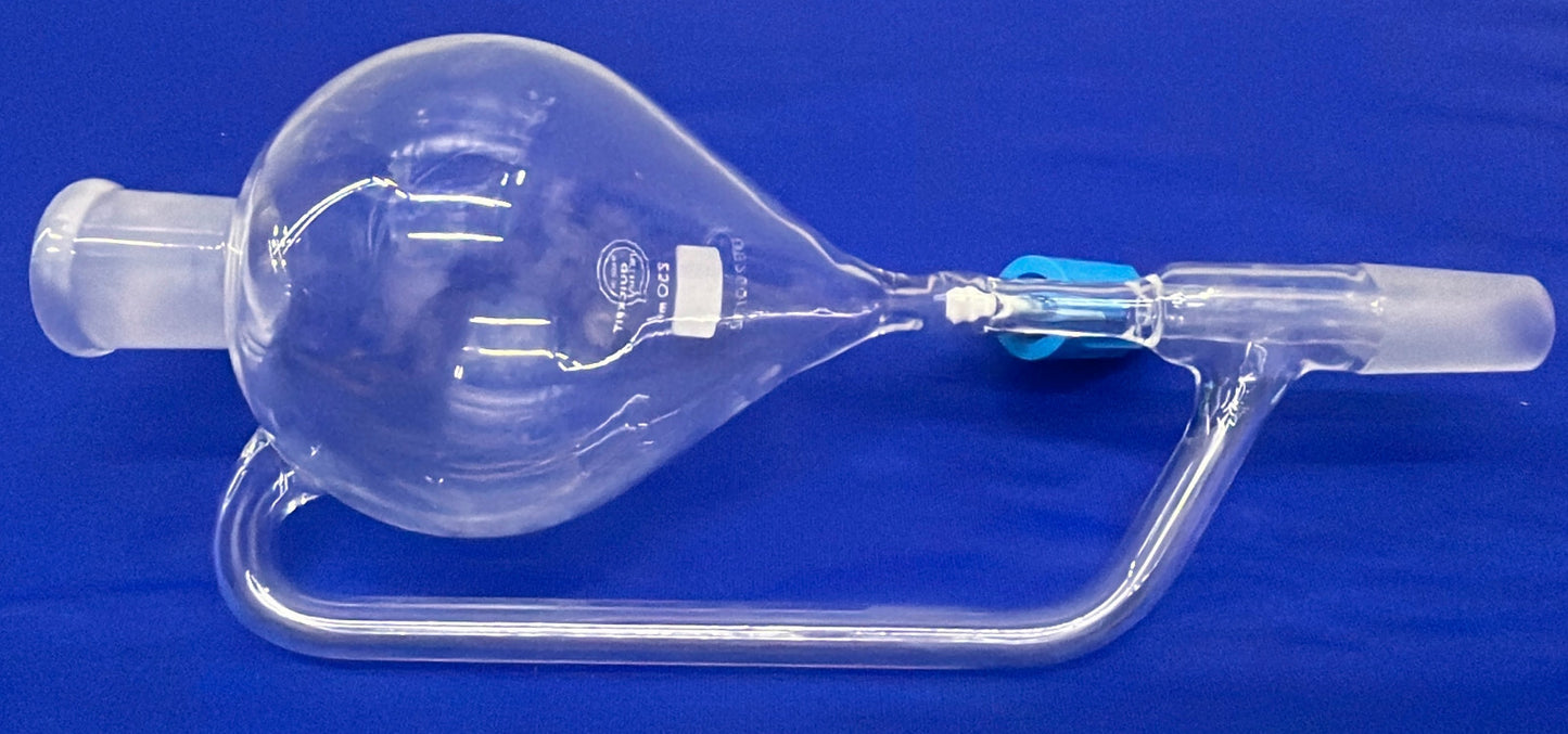 QUICKFIT ™ 250 mL DE250/33 PRESSURE EQUALIZING FUNNEL W/ ADDITIONAL GLASS TUBE