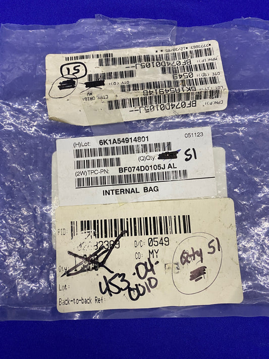 BF074D0105J FILM CAPACITORS 1UF 5% 63VDC RADIAL - 1 PACKAGE QTY 51