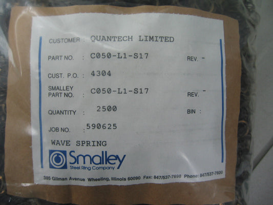 SMALLEY STEEL RING COMPANY C050-L1-S17,WAVE SPRING