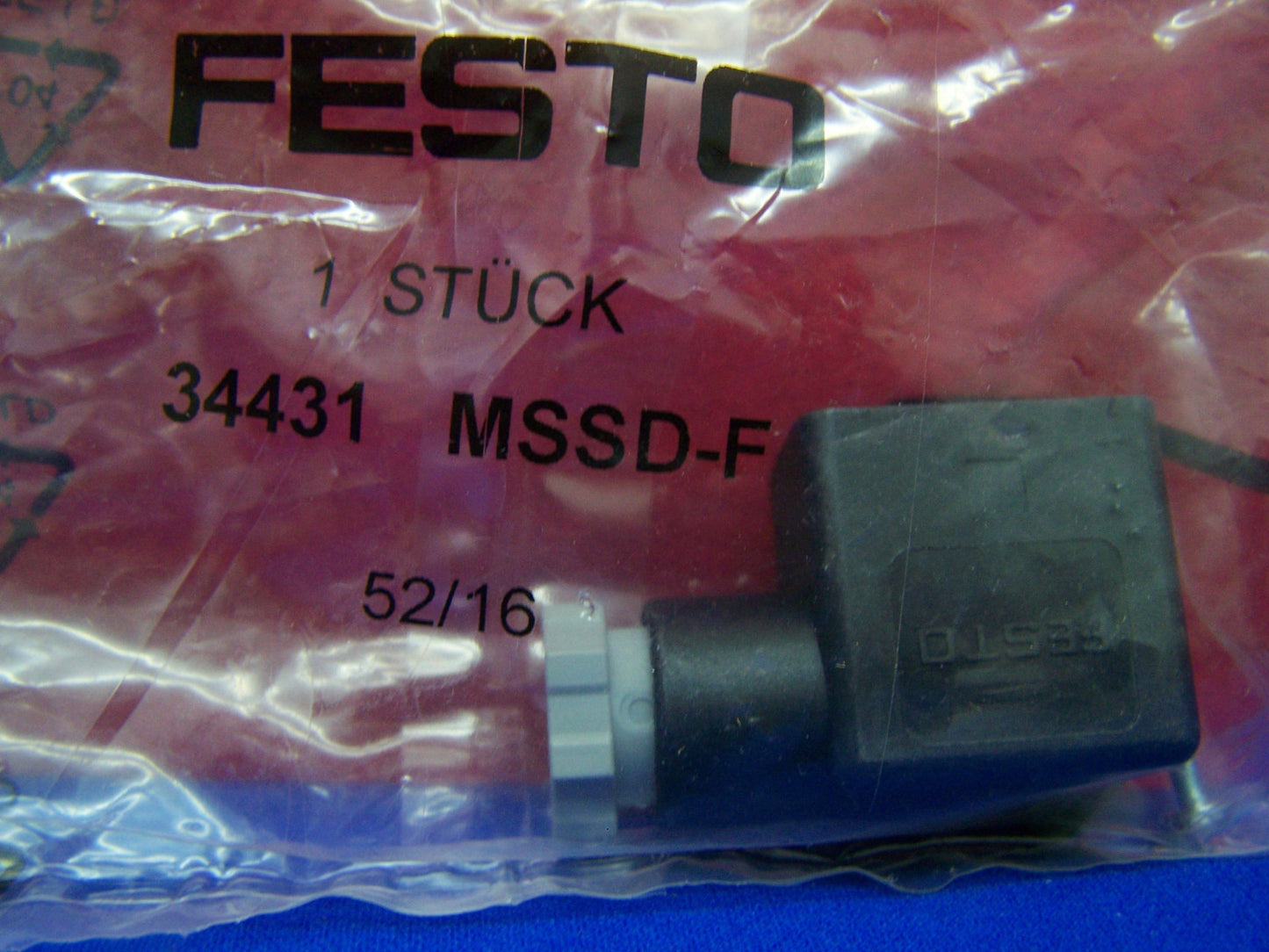 FESTO 34431 MSSD-F ソレノイド プラグ ソケット & 34415 MSFW-24-50/60-OD ソレノイド コイル