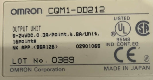Omron (3) CQM1-OD212 / CQM1-ID213 / CQM1-ID212 PLC Modules Cards Relay