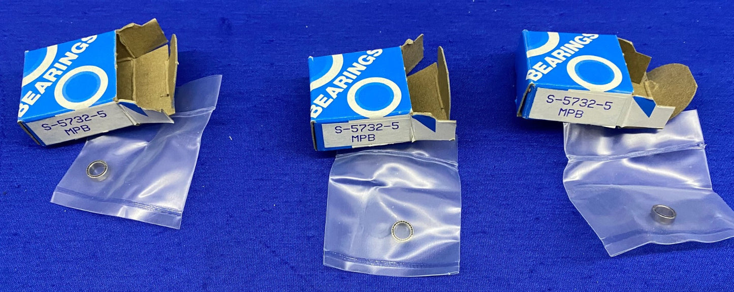 1 LOT QTY OF 3 - BEARINGS S-5732-5 MPB / S57325 MPB BEARINGS