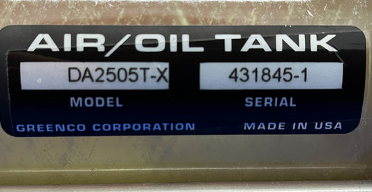 GREENCO AIR/OIL TANK DA2505T-X PNEUMATIC