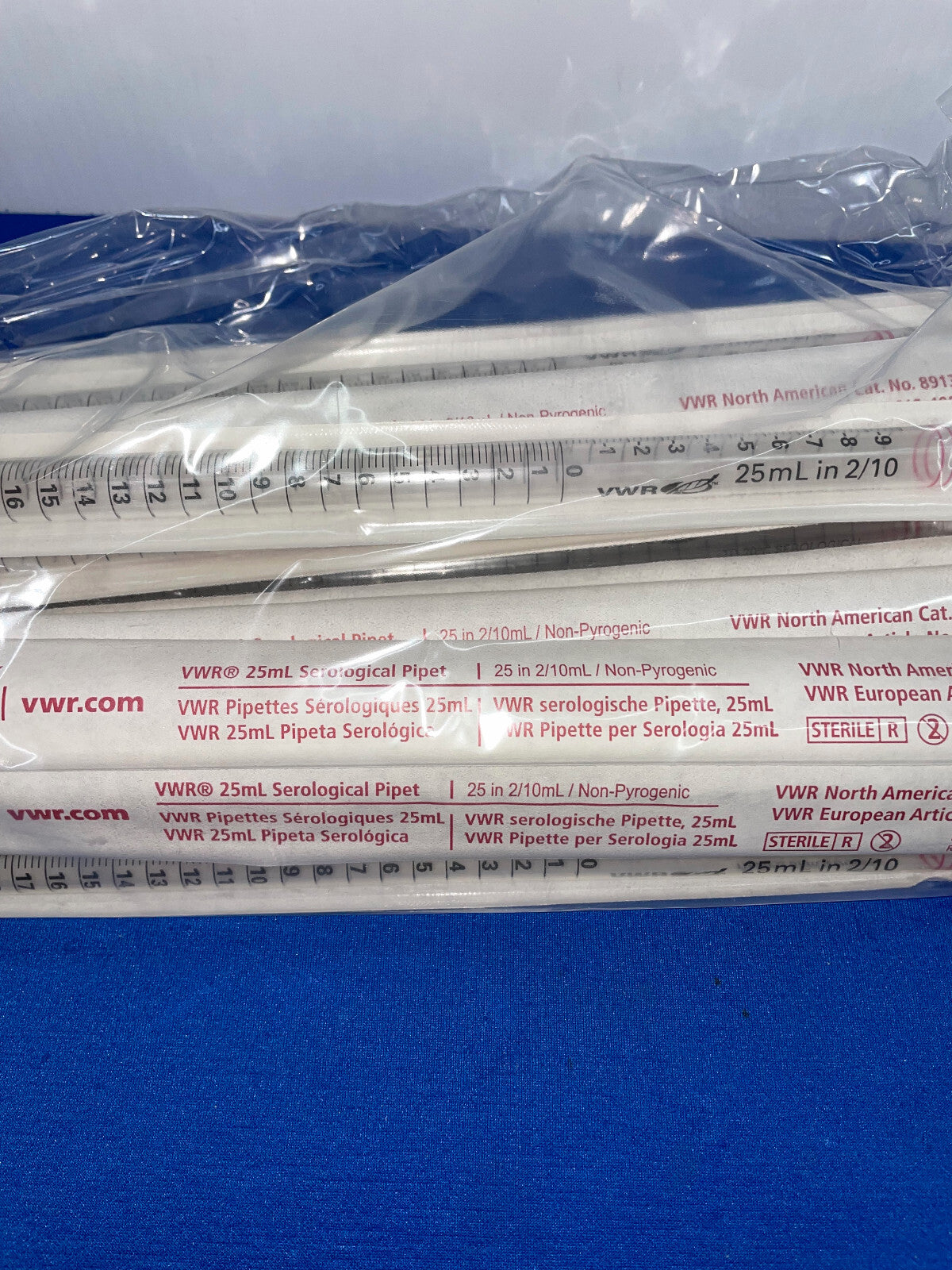 VWR, pipette sérologique 25 ml, 8 paquets de 25