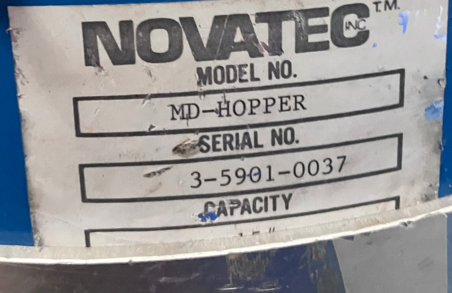 NOVATEC™ INC MD-HOPPER CAPACITY 15 #, RUSTY SN 3-5901-0037