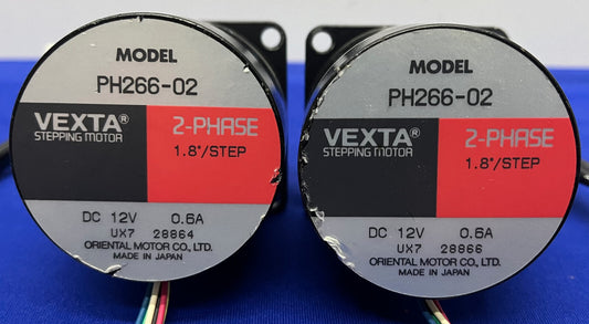 ORIENTAL VEXTA PH266-02 STEPPING MOTOR 2 PHASE 1.8/STEP - 1 LOT QTY 2