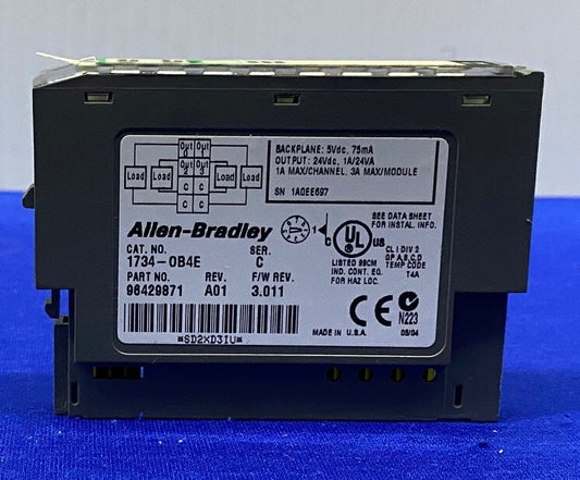 Allen Bradley AB 1734-0B4E SER C 96429871 REV A01 PLC CONTROLLER