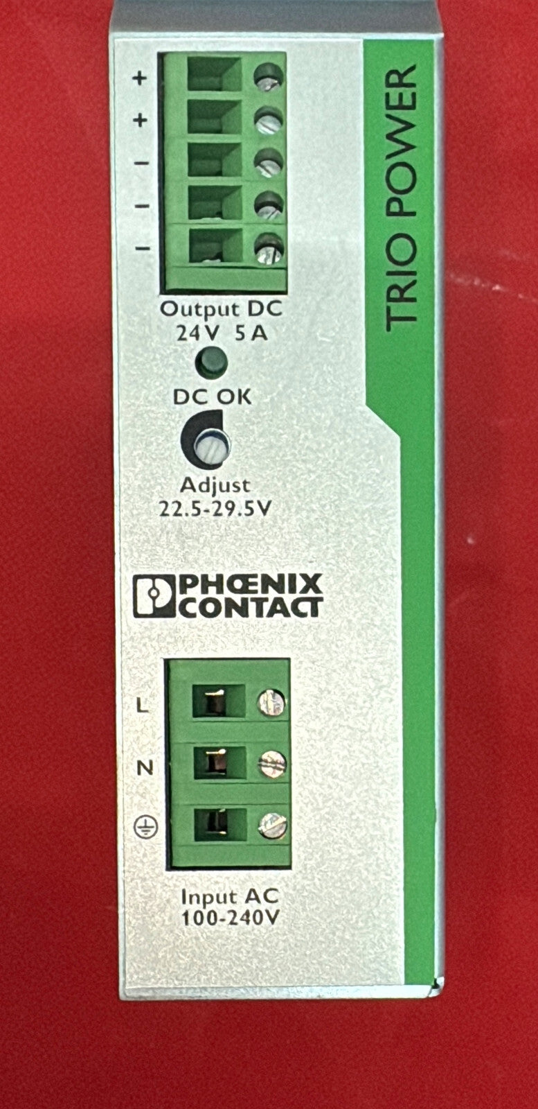 PHOENIX CONTACT TRIO-PS/1AC/24DC/5 (ORD:2866310) POWER SUPPLY 100–240 VAC