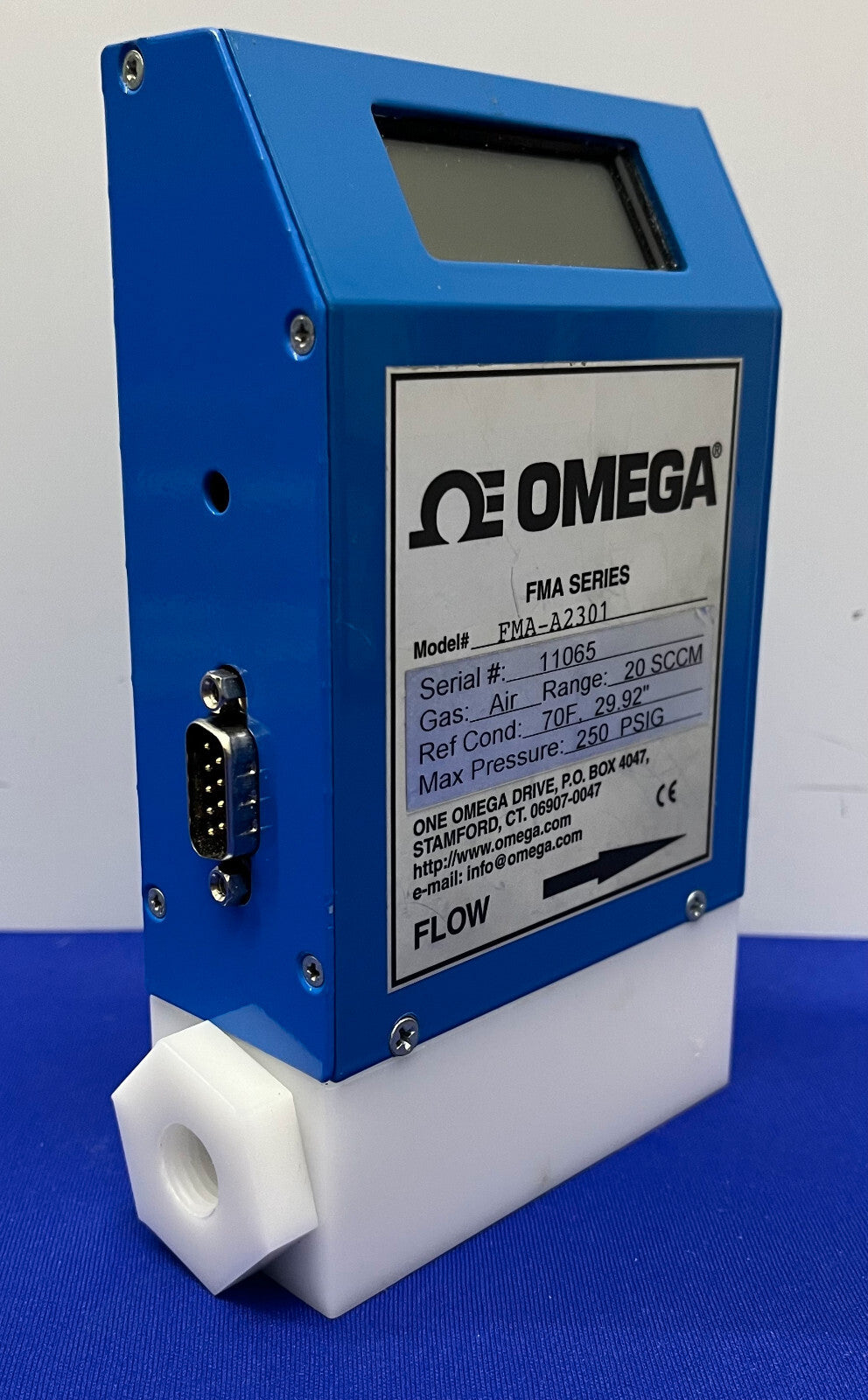 OMEGA ® FMA SERIES FMA-A2301 MASS FLOW METER - NO POWER SUPPLY/POWER CORD