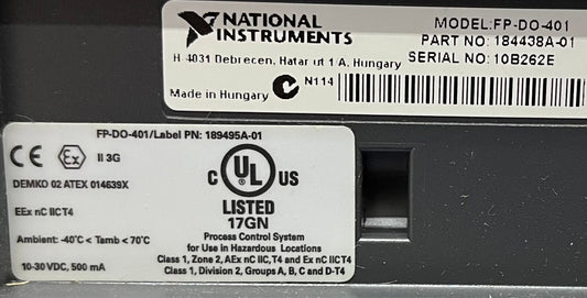 NATIONAL INSTRUMENTS FP-DO-401 FIELDPOINT 16 CHANNEL 5-30VDC