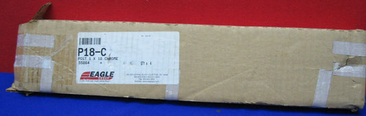 EAGLE P18-C STATIONARY POST CHROME POLES 18" 1 CARTON/BOX OF 4pk FOR METAL SHELF