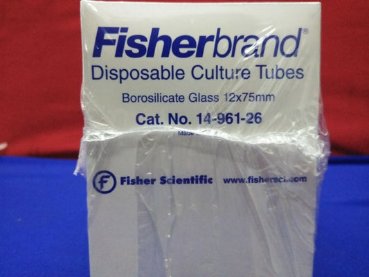 FISHERBRAND DISPOSABLE CULTURE TUBES CAT. 14-961-26 12 X 75 MM
