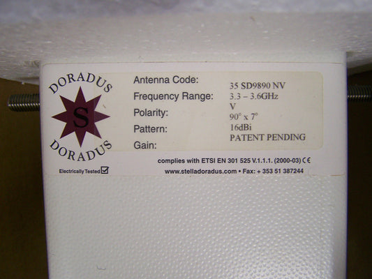 Stella Doradus High Performance Sector Antenna 35 SD9890NV 16dBi 3.3 - 3.6GHz