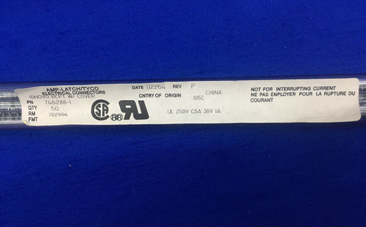 1 PKG OF QTY 50 PCS - AMP-LATCH/TYCO ELECTRICAL CONNECTORS 746288-1 REV P
