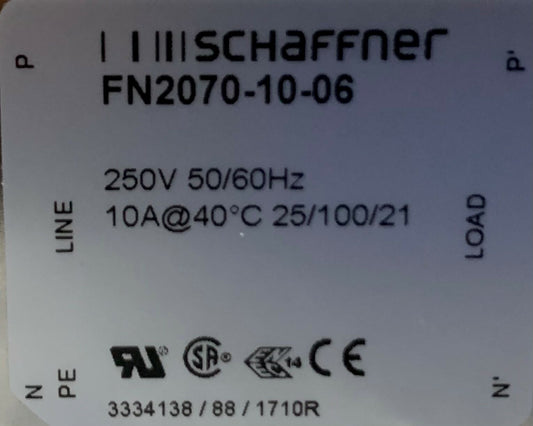 Schaffner Power Line Filter Multi-Stage Performance FN2070-10-06 10A 250V