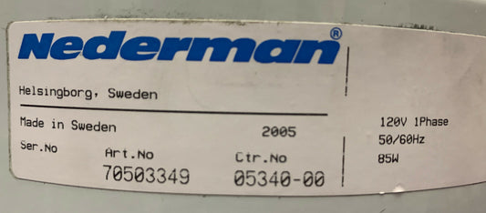 FOR PARTS/REPAIR NEDERMAN BENCH TOP FUME FILTRATION / EXTRACTOR CX 5500