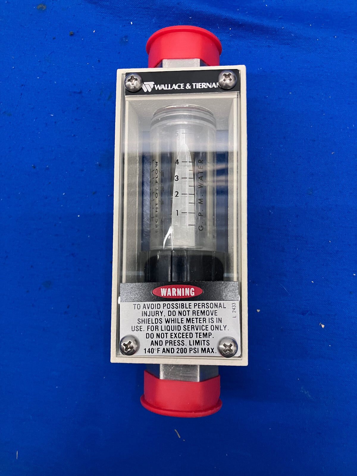 WALLACE AND TIERNAN DIRECT-VIEW FLOWMETER SERIES 55-100 MODEL NO:5510A02238XXLX