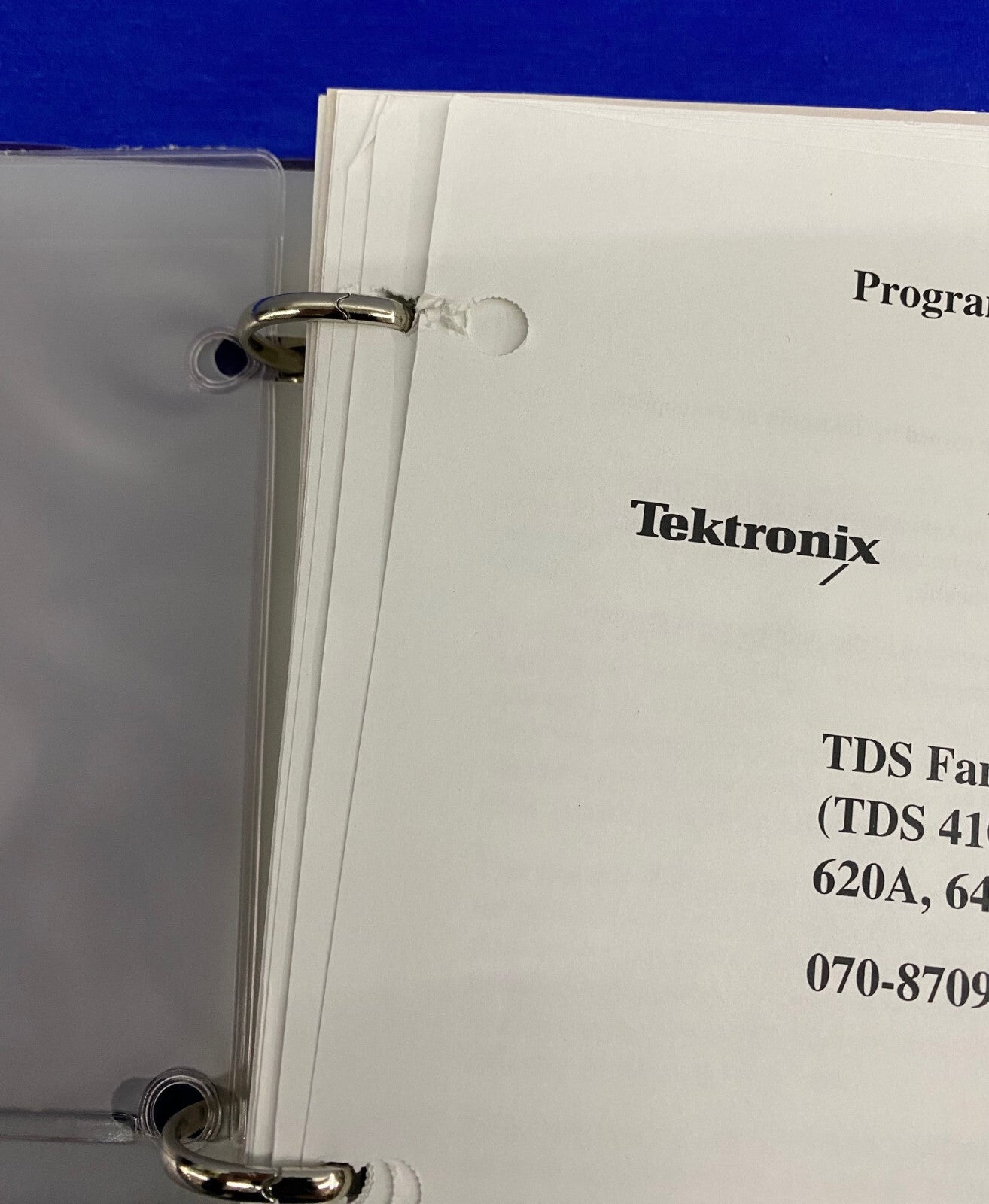 TEKTRONIX 070-8709-07 TDS FAMILY DIGITIZING OSCILLOSCOPE PROGRAMMER MANUAL