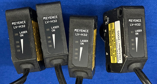 KEYENCE LV-H32 PHOTOELECTIC SENSOR HEAD VISIBLE RED SEMICONDUCTOR LASER - QTY 4