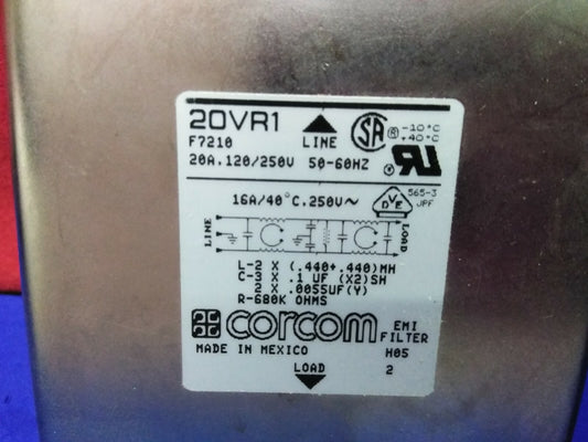 CORCOM 20VR1 RFI POWER LINE FILTER