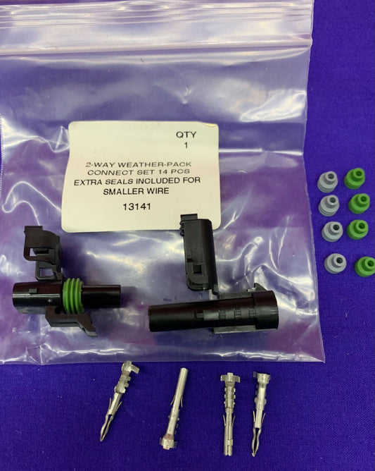1 LOT QTY OF 9 - 2-Way Weather Pack Connect Set