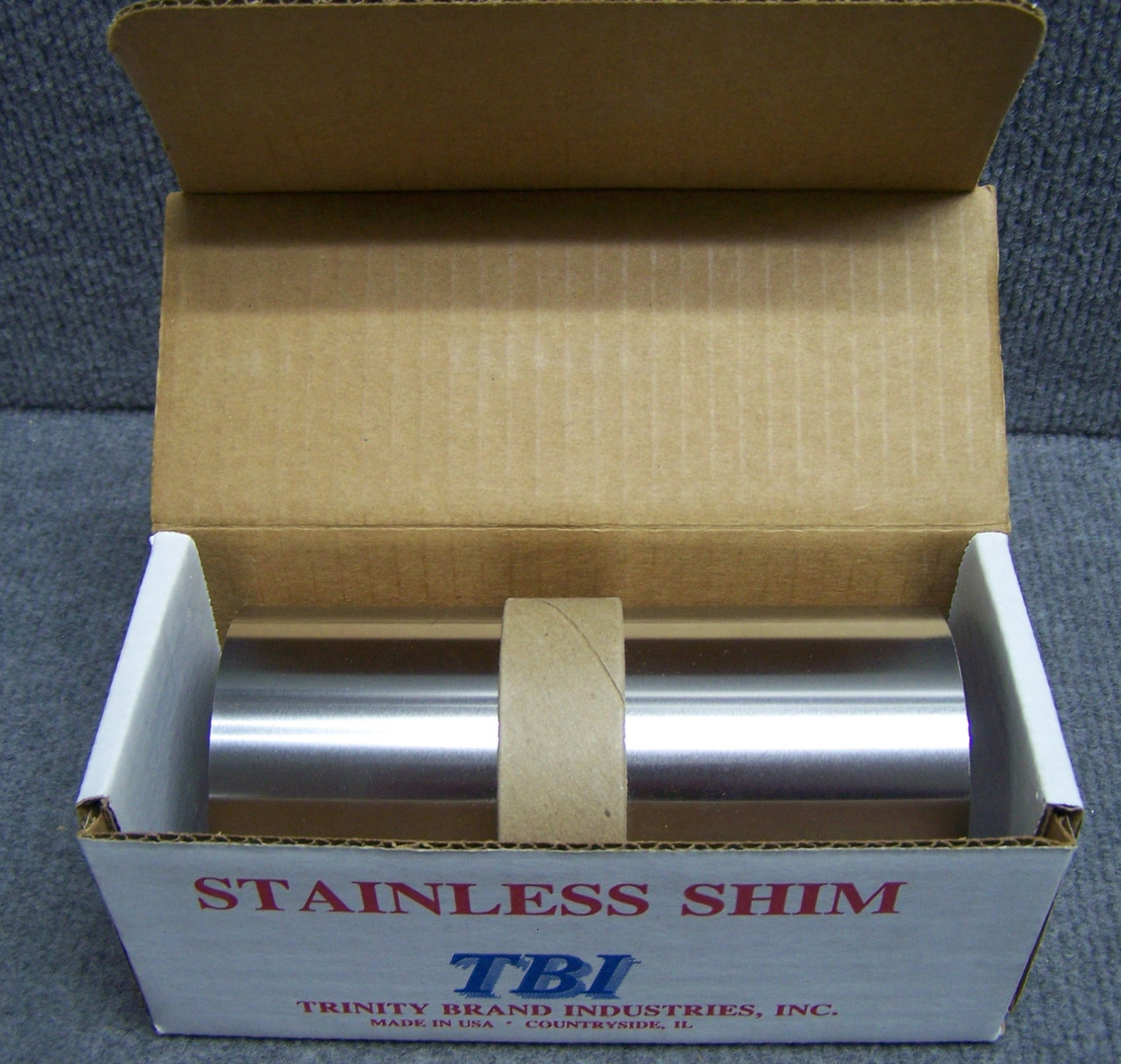TRINITY BRAND SN-8 STAINLESS SHIM COIL 6" WIDE COIL 50" LENGTH 0.008 THICKNESS
