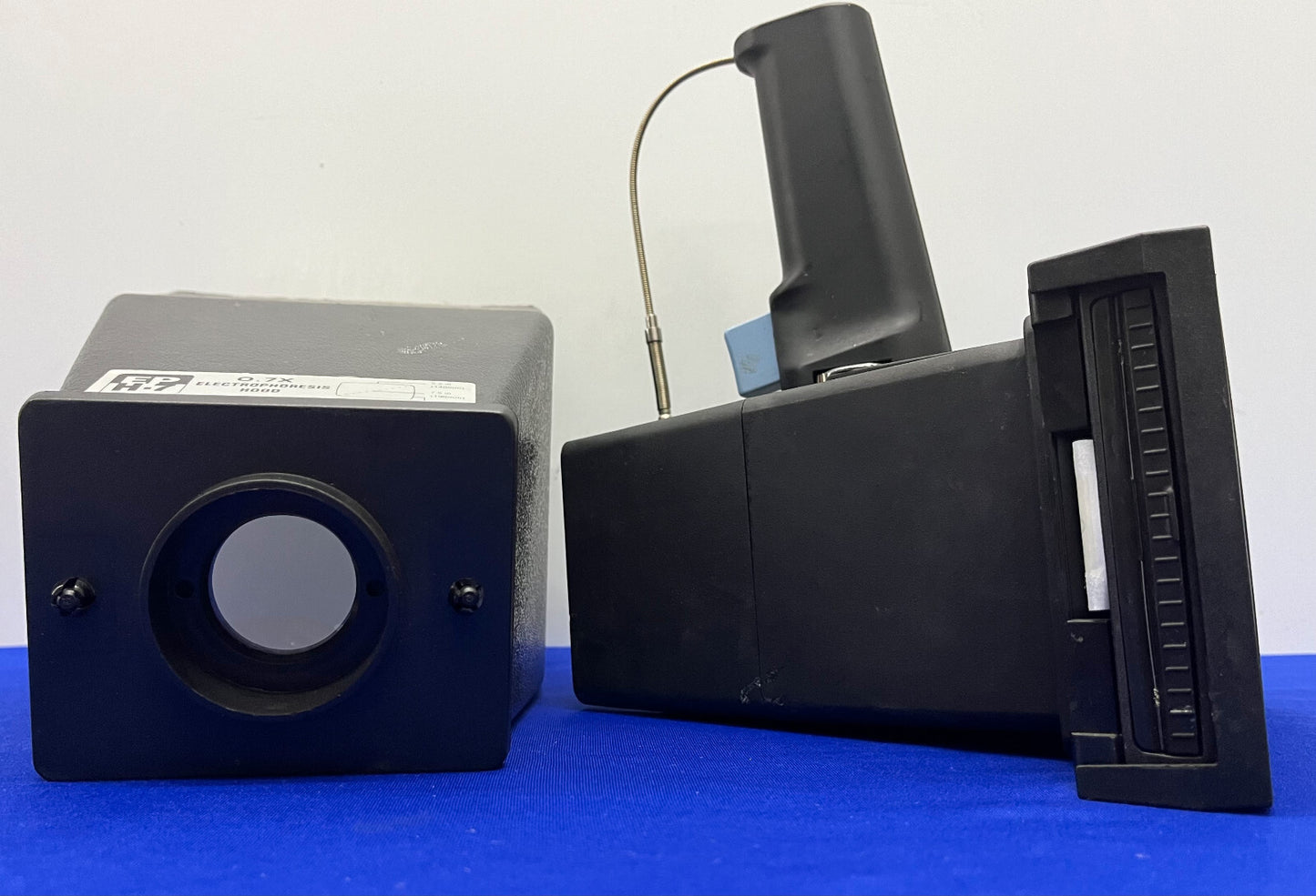 POLAROID GELCAM COPAL RED SHUTTER con paraluce per elettroforesi EP-H7 0,7x