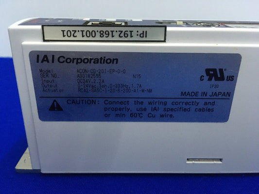 IAI ACON-CG-20I-EP-0-0 EHTERNET/IP CONTOLLER POSITIONER DRIVE