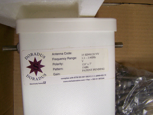 Stella Doradus High Performance Sector Antenna 35 SD98120NV 15dBi 3.3 - 3.6GHz