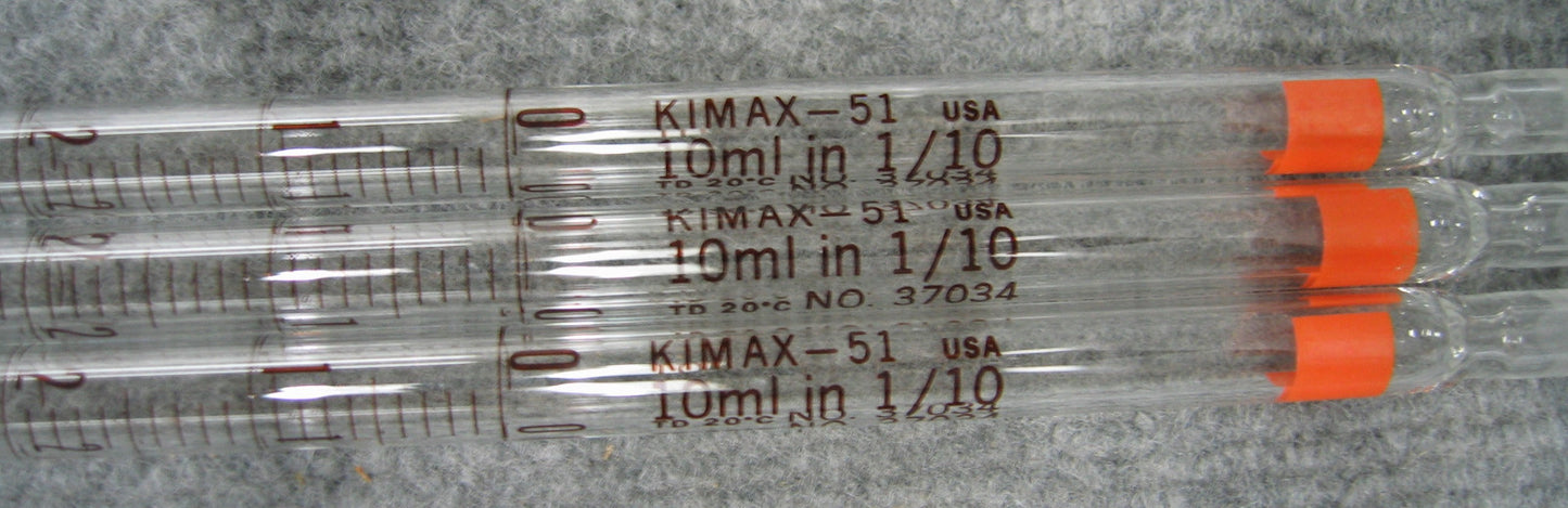 KIMAX 37034 / KIMAX-51 10 ml IN 1/10 TD 20 °C SEROLOGISCHE GLASPIPETTEN